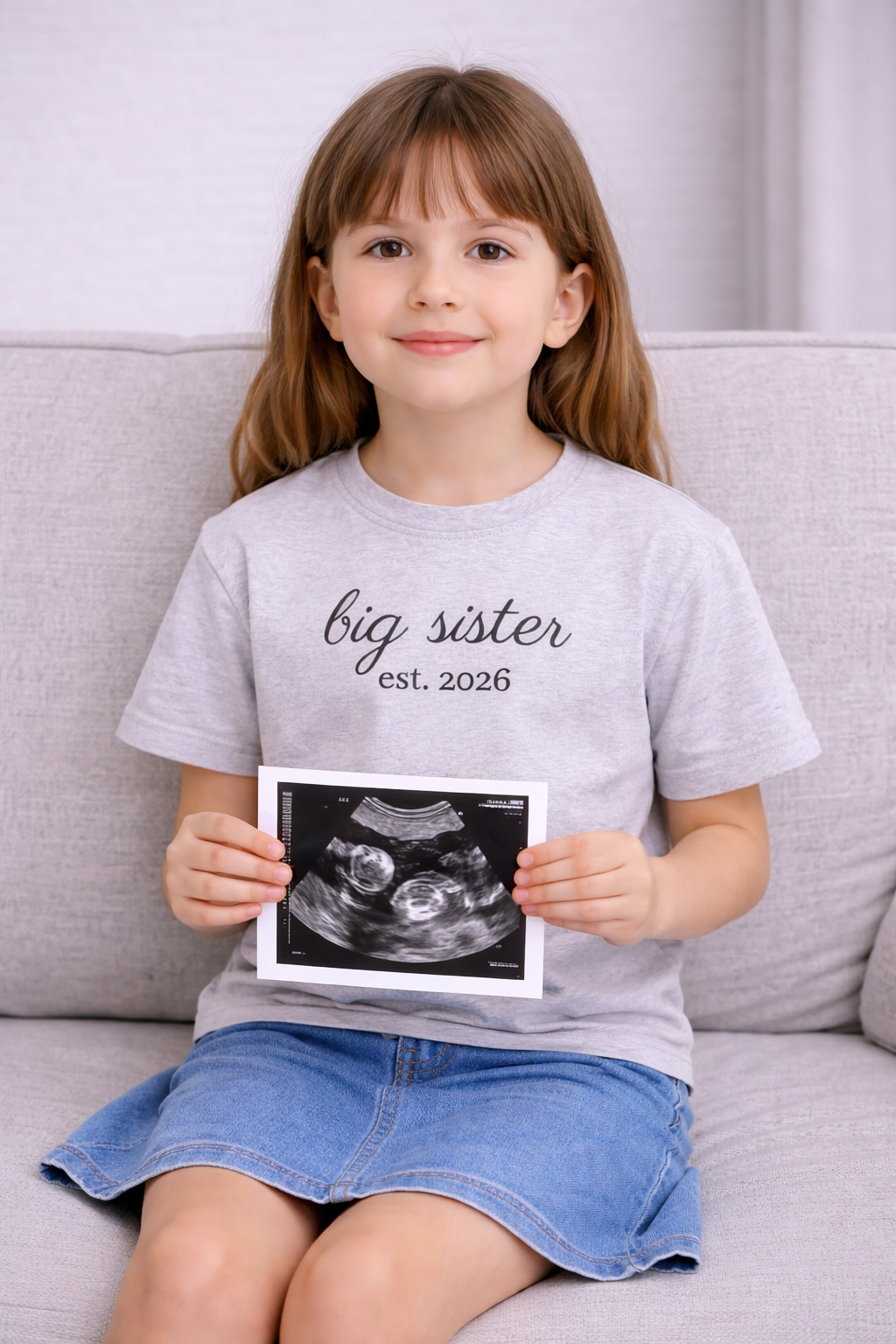 Big Sister Est. 2026 Kids Tee