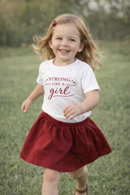 Strong Like a Girl Toddler Tee